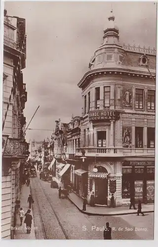 70578 Photo Ak Sao Paulo Brésil Rue de Sao Bento Grande Hotel 1914