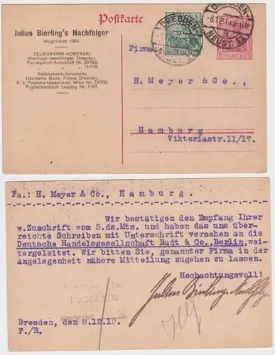 71640 DR Carte postale complète P110 Imprimer Julius Bierling's Succès de Dresde