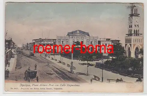 71919 Ak Iquique Chile Plaza Arturo Prat con Calle Baquedano 1910
