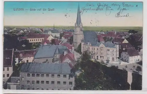 71923 AK Lützen - Blick auf die Stadt mit Kirche 1922