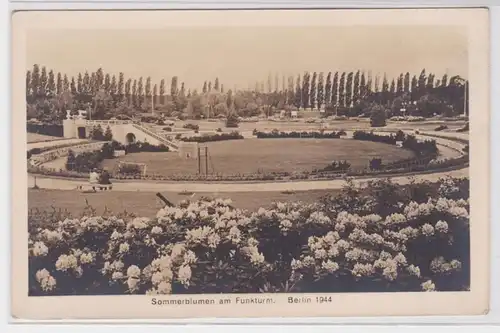 73549 Photo Carte Berlin Fleurs d'été à la Tour Funk 1944