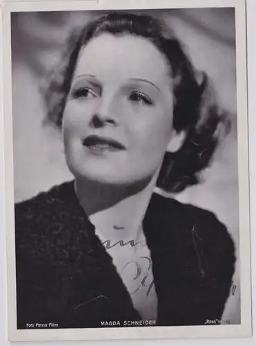 74085 Autograph Photo Acteurs allemands Magda Schneider vers 1935