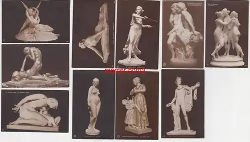 74964/9 Arts et sculptures érotiques Ak vers 1910