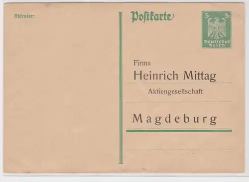 74968 DR Ganzsachen Postkarte P162 Zudruck Heinrich Mittag AG Magdeburg