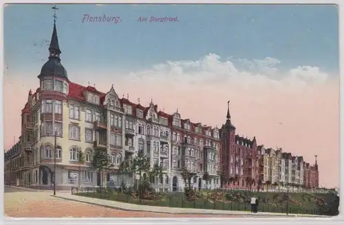 75158 AK Flensburg - Au château de Folzbourg, promenade routière avec des villes de 1924