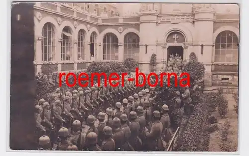 75520 Foto Ak Ehrengeleit bei Militär Begräbnis im 1.Weltkrieg 1916
