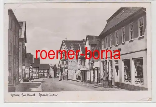 75626 Photo Ak Borken Bez. Kassel Bahnhofstrasse 1953