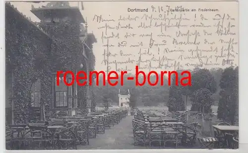 75652 Ak Dortmund Garten partie am Fredenbaum 1904