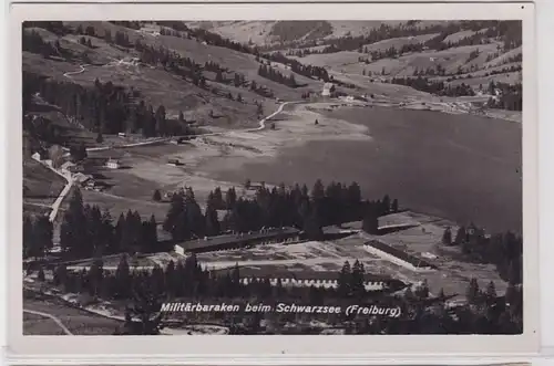 76809 AK Baracks militaires près du lac Schwarzsee (Fribourg) - photographie aérienne 1933