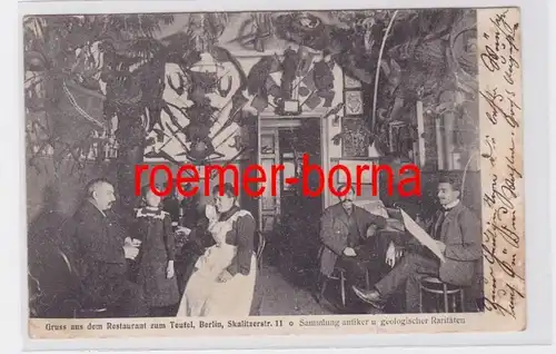 77037 Ak Berlin Skalitzerstr. 11 Gruss du restaurant au diable 1906