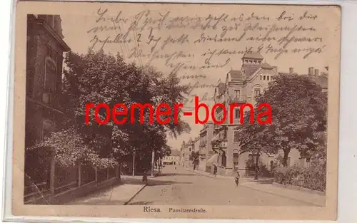 78129 Feldpost Ak Riesa Pausitzerstrasse 1917