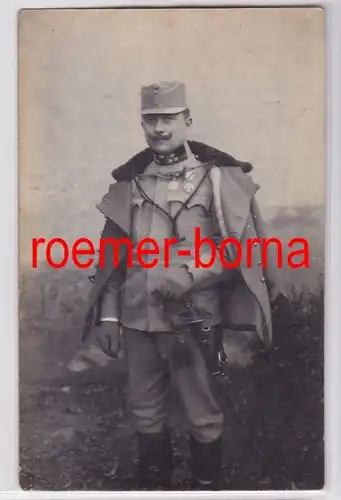 78278 Photo Ak K & K Officier avec ordre, dégage d'officier et porte-monnaie vers 1916