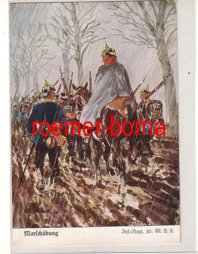 78674 Ak Infanterie Régiment 20 III.A.K. Exercice de marche vers 1930