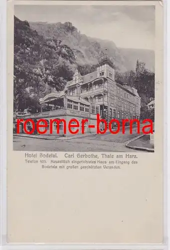 79026 Ak Thale am Harz Hotel Bodetal Carl Gerbothe um 1930