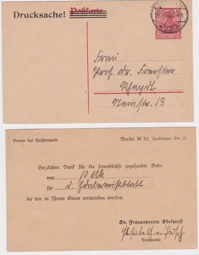 79212 Carte postale P110 Imprimer Ev. Fräuenverein Edelweiss Berlin 1920