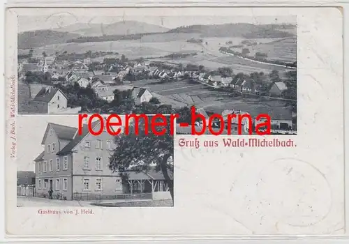 79488 Multi-image Ak Salutation de Wald-Michelbach Hostal 1914