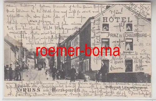 79997 Ak Salutation de Herzogenrath Hotel Prince à Schaumburg Lippe 1905