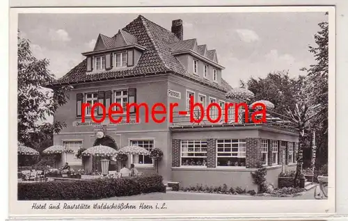 80065 Ak Horn à Lippe Hôtel et station de repos Forêts Schloeschen vers 1940