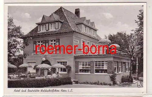 80065 Ak Horn in Lippe Hotel und Raststätte Waldschlößchen um 1940