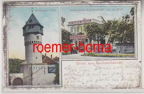 80082 Multi-image Ak Salut de Sachsenhausen Restauration 'Zur Waldlust' 1905