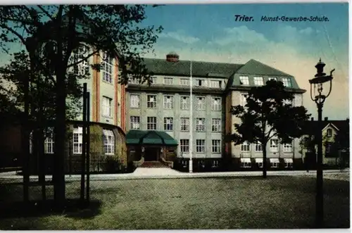 80092 Feldpost AK Trèves - école d'art-commerciale 1915