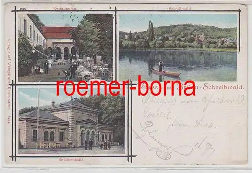 80114 Mehrbild Ak Gruß aus Brünn Schreibwald Restauration Schützenhaus 1902