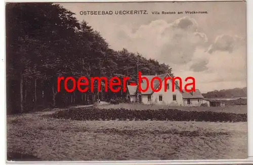 80285 Ak Baltebad Ückeritz Villa Rostock am Wockninsee 1914