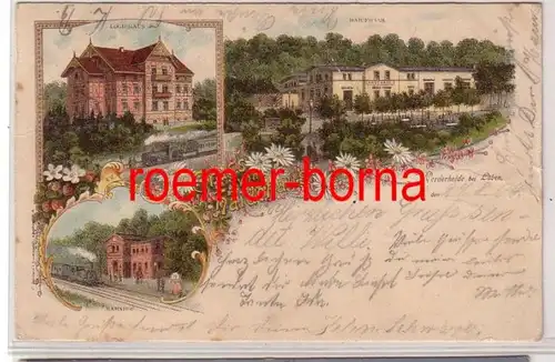 80529 Ak Lithographie Salutation de Haiderhaus Vorheide bei Lüben 1904