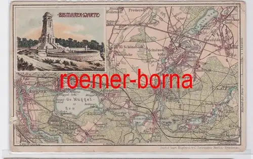 80558 Ak Berlin Bismarck-Attendre avec carte 1906