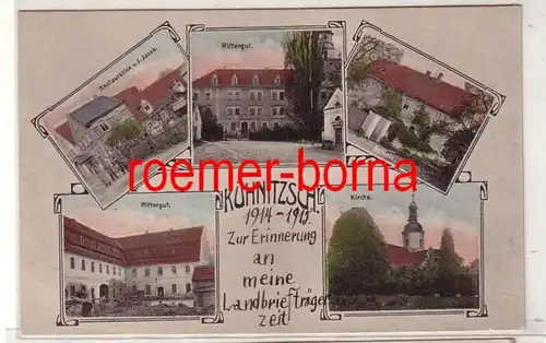 80654 Mehrbild Ak Kühnitzsch Restauration Rittergut Schule Kirche um 1910