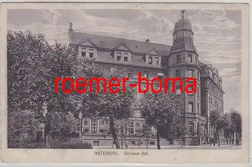 80738 Feldpost Ak Insterburg Tschernjachowsk Gasthaus Dessauer Hof 1918