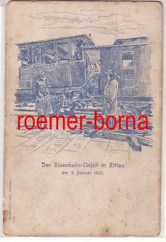 80743 Ak Der Eisenbahn-Unfall in Leipzig am 5.Januar 1902