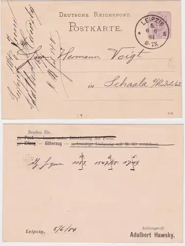 80749 DR Plein de choses Carte postale P10 tirage Adalbert Hawsky Leipzig 1884