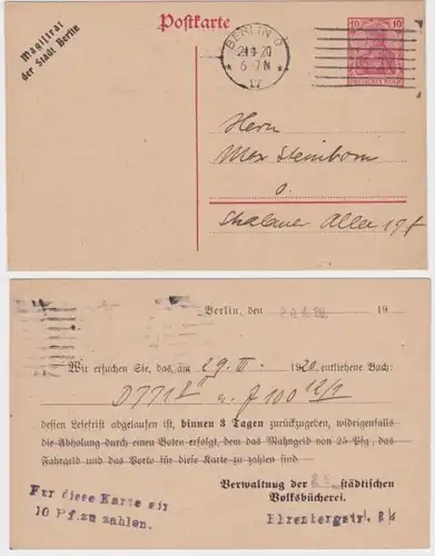 80750 DR Plein de choses Carte postale P110 Imprimerie municipale Volksbuchei Berlin 1920