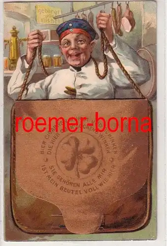 80867 Miliaria Humor Ak Soldat avec portefeuille Portefeuille 1907