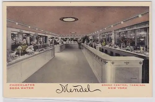 80913 Ak New York Mendel Chocolates Soda Water Grand Central Terminal 1914