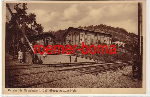 80995 Ak Oberweiler am RheinBahnübergang zum Elberfelder Jugendheim um 1930