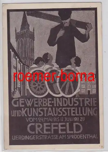 81320 Künstler Ak Gewerbe-Industrie und Kunstausstellung Crefeld 1911