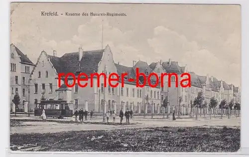 81334 Ak Krefeld Kaserne des Husaren-Regiments 1932