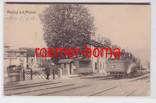 81381 Ak Pagny a.d. Mosel Bahnhof 1916