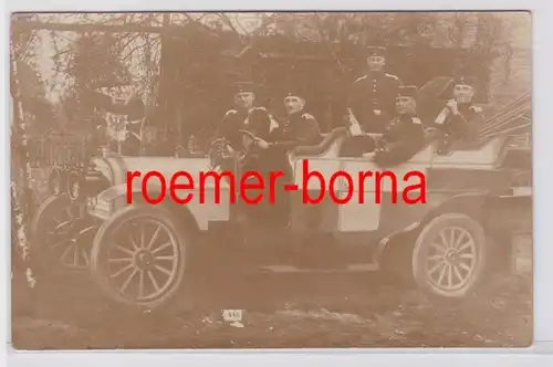 81383 Fotomontage Ak deutsche Soldaten in PKW 1911