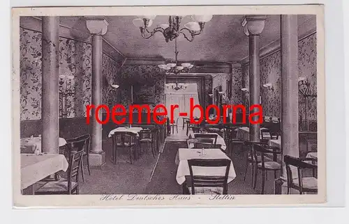 80455 Ak Stettin Hotel Deutsches Haus Gastraum 1929