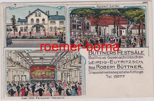 81541 Ak Lithographie Leipzig Eutritzsch Büttners Festsäle um 1910
