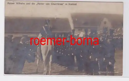 81566 Photo Ak Kaiser Wilhelm et le "Sauveur de Courrières" à Krefeld 1906