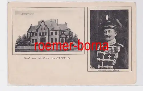 81662 Mehrbild Ak Gruß aus der Garnison Crefeld 1906