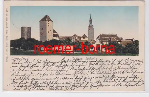 81719 Ak Querfurt Schloss Südseite 1904