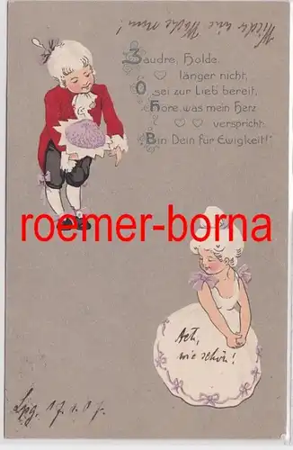 81738 Humor Reim Ak mignon rococo couple 1907