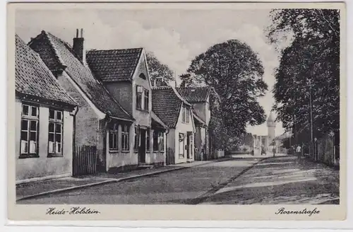 81765 Ak Heide Holstein Rosenstrasse vers 1930