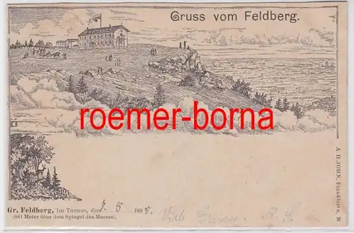 81774 Ak Gruss de Feldberg dans le Taunus 1898