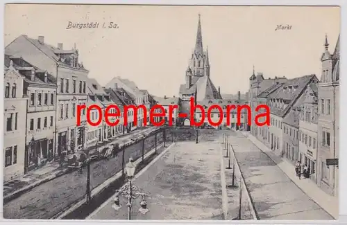 81806 Ak Burgstädt i.Sa. Markt 1909